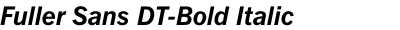 Fuller Sans DT-Bold Italic